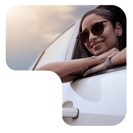 Picture of person in car